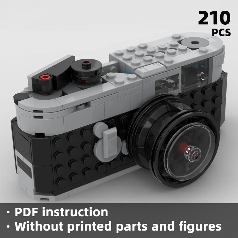 

Model the retro digital product theme building block Operation details of the classic retro rangefinder camera building block
