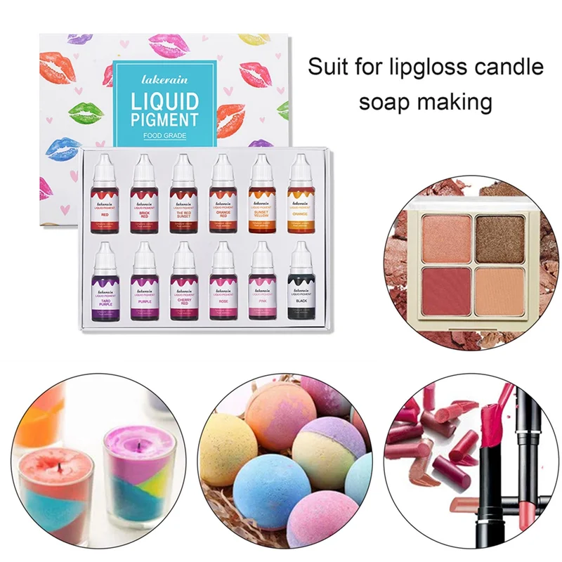 ABGU 12Colors/Set Epoxy Resin - Soap Making Die 评论和价格