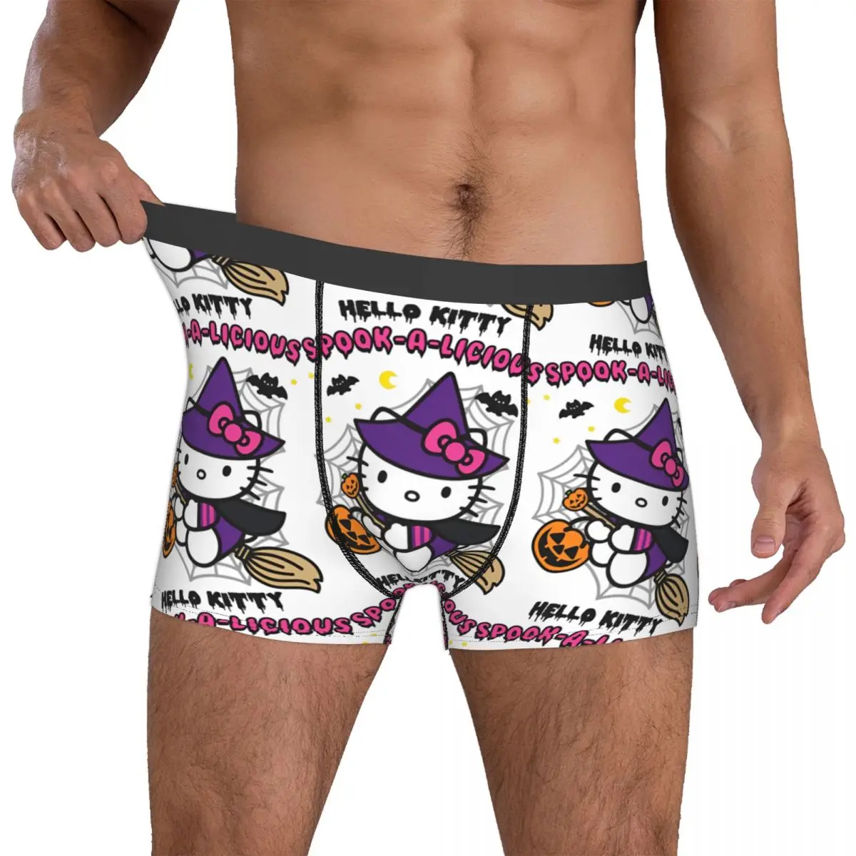 Custom Hello Kitty Halloween Boxer Merch Boxers Briefs Underwear Cute Boxer Pants Gag Comfortable Quilt Underpants Gifts For Men