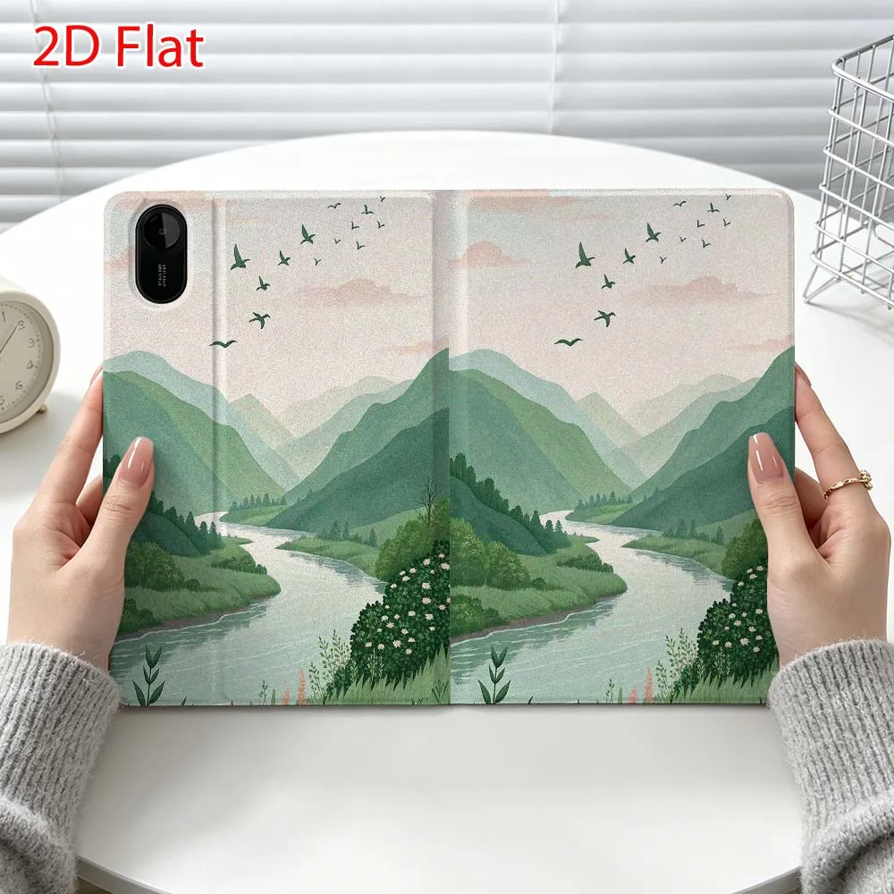Spring Art Patterns Fashion For Xiaomi Poco Redmi Pad 8 2 4 C1 6 6S 7 7S SE 9.7 14 11 11.2 Inch Pen Tray Tablet Case