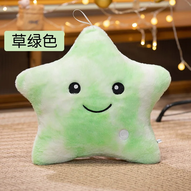 40CM Luminous Five-pointed Star Plush Toys Glowing Star Stuffed Soft Doll Pillow Nice Halloween Xmas Gifts