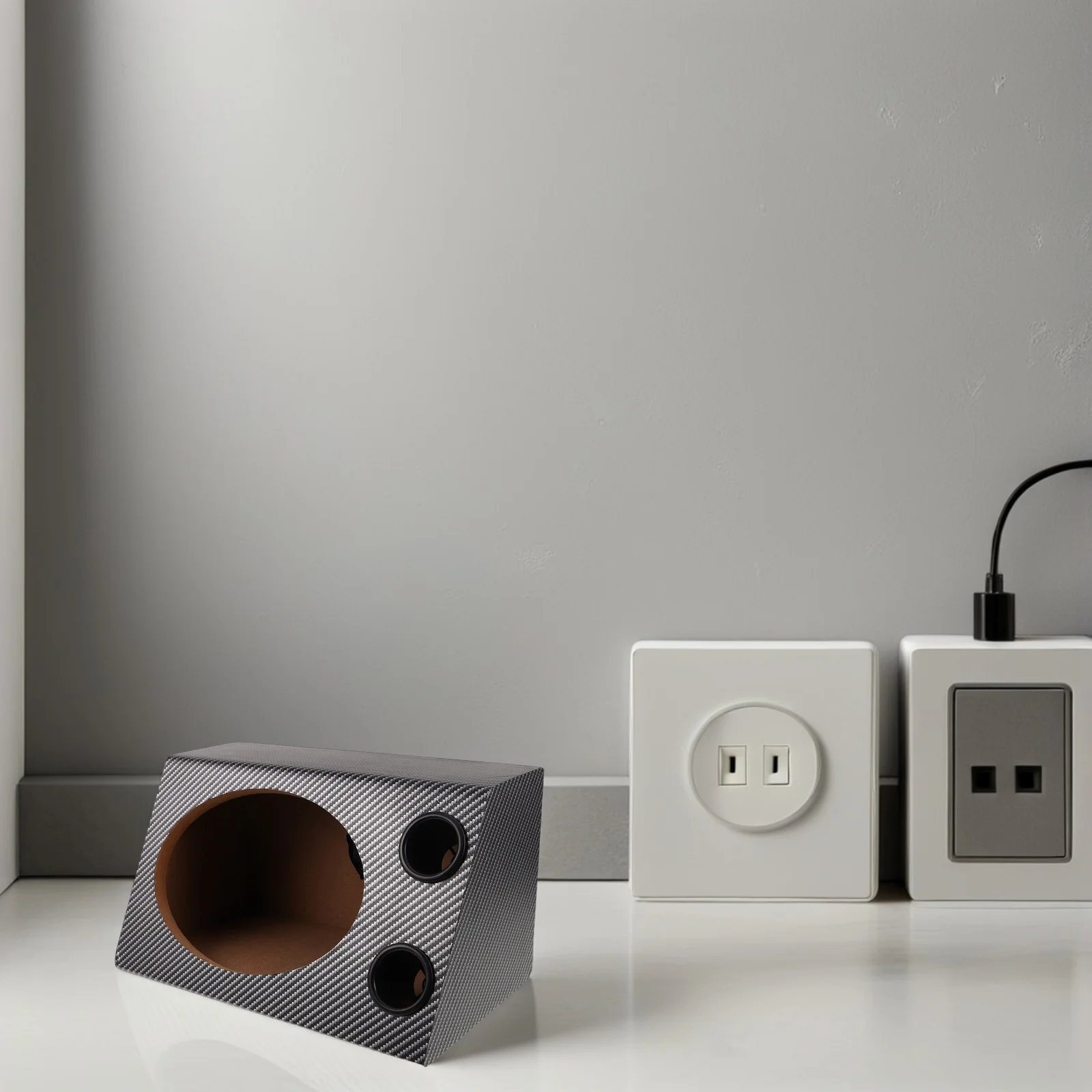 

Car Audio Subwoofer Enclosure Trapezoid Wooden Speaker Box Pvc Veneer Soundproof Universal Fit For Vehicle Sound