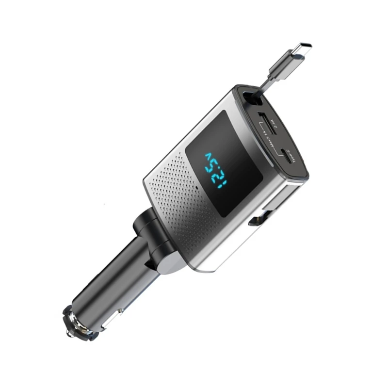 Universal 3 in 1 autolader 65W USB C Adapters ABS voor smartphones en tablets