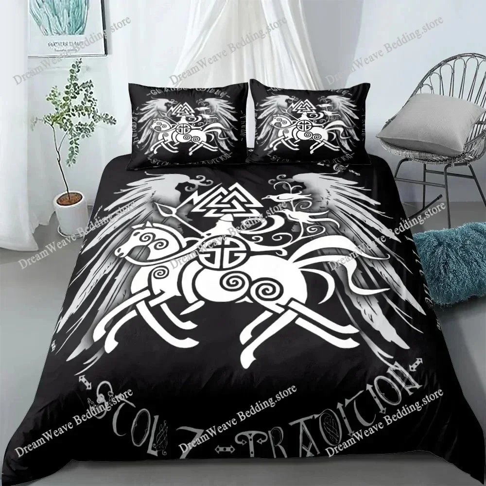 Vigvisir Viking Art Constellation Bedding Set EU Single Double King US Twin Full Queen King Ethnic Bed Linen Set Luxury Gift963