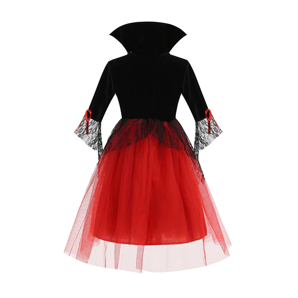 Girl Halloween Cosplay Dress Up Kid Ghost Bride Gothic Costume Kids Carnival Party Clothes Party Gifts view 3