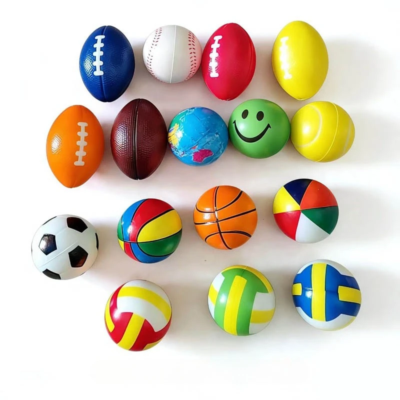 Nuevas Pelotas Antiestrés de Espuma de 6.3cm, Pelota Deportiva Estrellada de Alto Rebote, Juguete Blandito para Apretar, Juguete para Aliviar el Estrés y la Descompresión