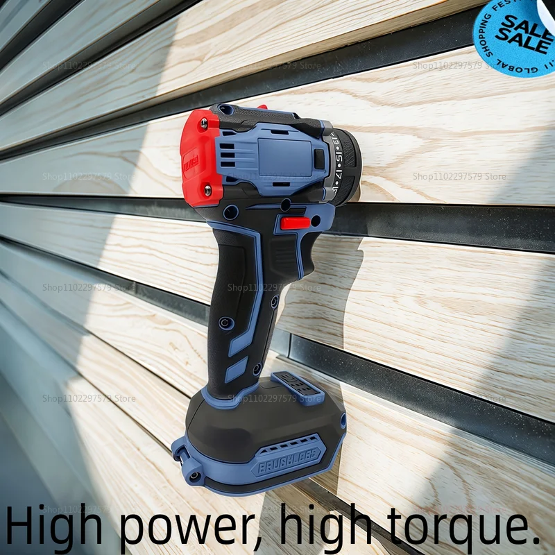 عالية الطاقة 1/4 بوصة 4000 دورة في الدقيقة مفك كهربائي بدون فرش 21 + 1 والعتاد اثنين سرعة أداة الحفر اللاسلكية لبطارية 18 فولت لا بطارية