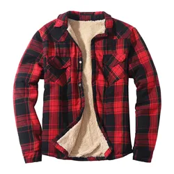 Men's New Winter Plaid Sweater Hooded Cardigan Cold Coat Wool Zipper Jacket Autumn Fleece Warm Clothes Checkered Knit Jumper