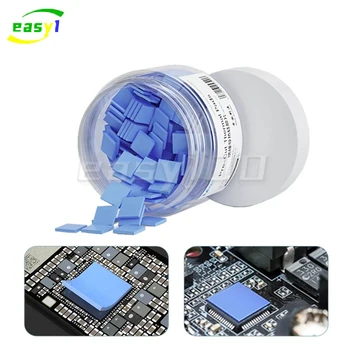 MaAnt 100 Stück wärmeisolierende Silikonplatte, hohe Temperaturbeständigkeit, Motherboard, CPU, IC, GPU, Reparatur, vorgeschnittene Matte