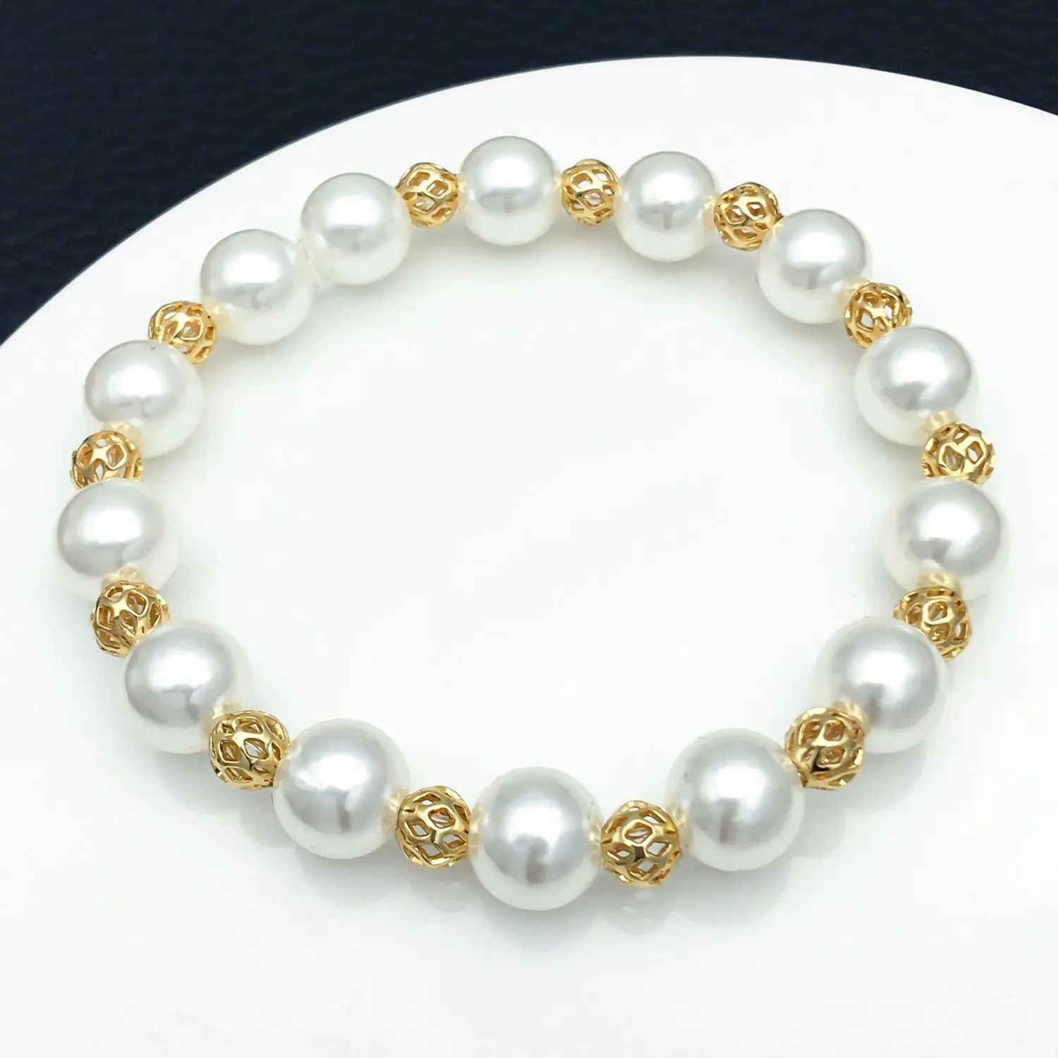 20pcs 4/5/6mm Brass Round Hollow Spacer Beads 18K Gold Plated Separator Beads Bracelet Beads High Quality DIY Jewelry Accessorie image 4
