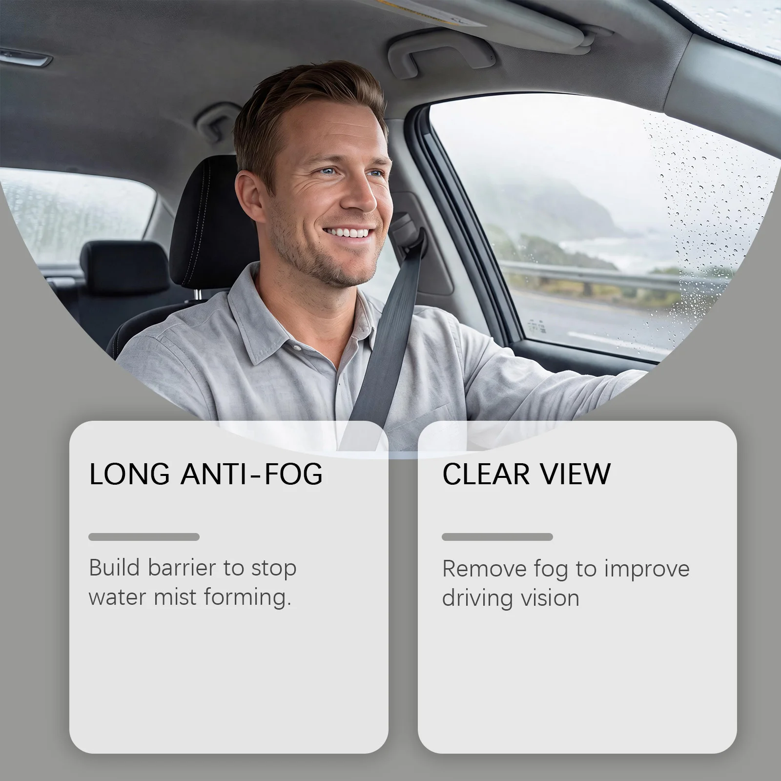 Car Anti Fog Spray Clear Vision Rainy Driving Prevention Auto Home Mirror Long Lasting Visibility Windshield Glass Defogger Mist