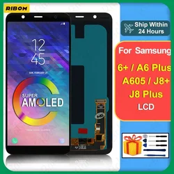 New For Samsung Galaxy A6 Plus LCD Display  No frame J8 Plus Touch Screen For Samsung A605 A6+ A8+ Digitizer SM-A605FN