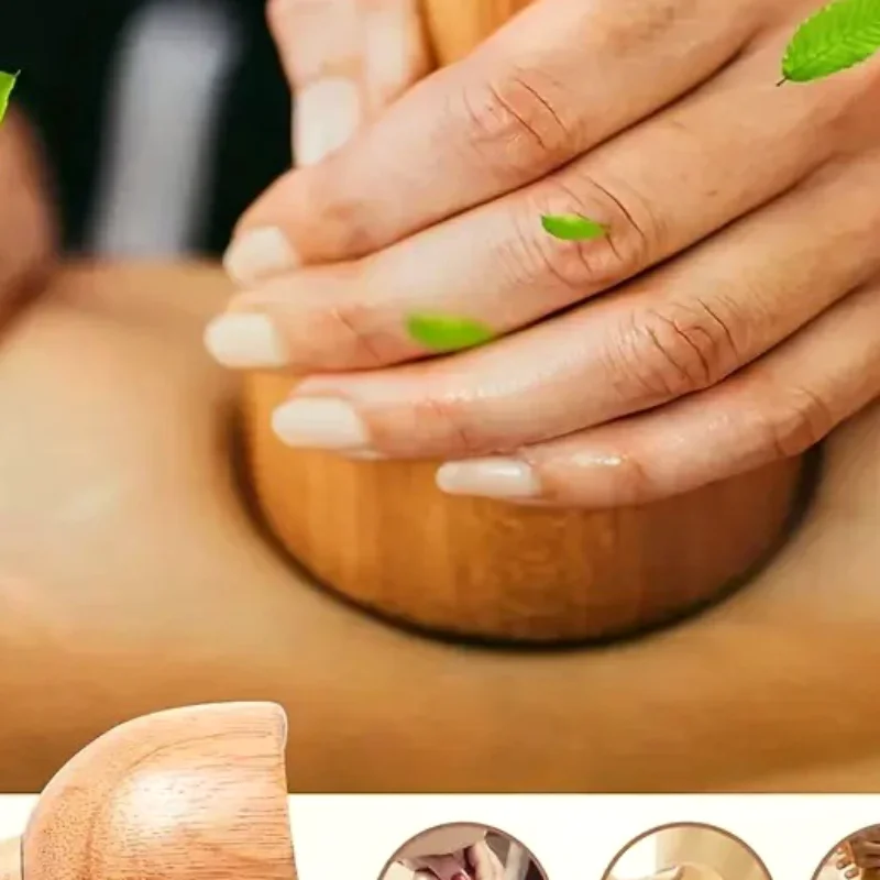 

Wooden Handheld Massage Cup,Wooden Swedish Cup, Lymphatic Drainage Massage Tool,for Body Sculpting Anti-Cellulite Gua Sha