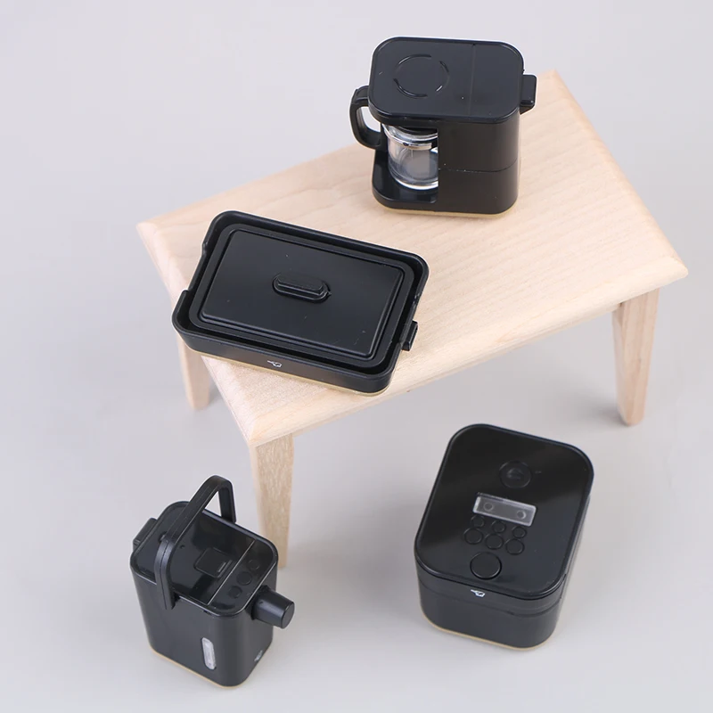 1Pcs ตุ๊กตามินิไฟฟ้าเค้ก Pan/หม้อหุงข้าวไฟฟ้า/กาต้มน้ำไฟฟ้า/กาแฟหม้อจำลองของเล่นตกแต่งเฟอร์นิเจอร์