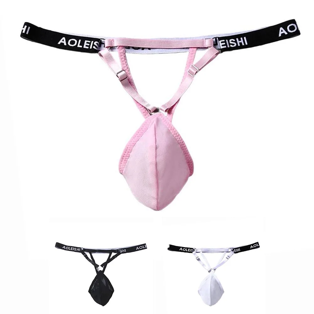 

Men Sexy Thong G-Strings Low Waist Underpants Man Underwear Sissy Penises Bag U Convex Jock Strap Men's Panties