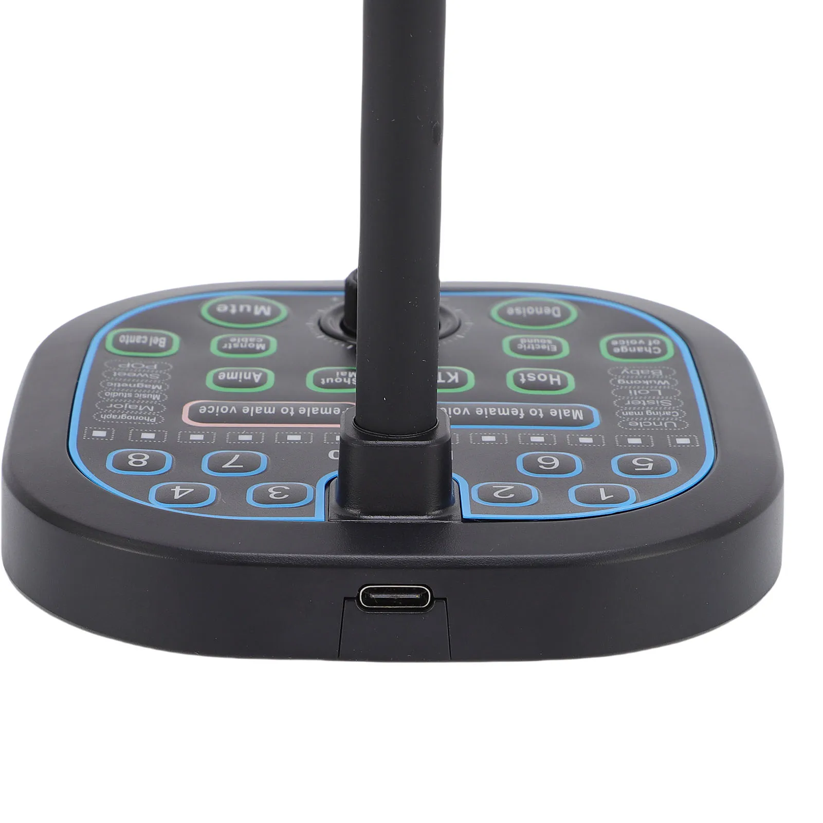 Handheld Microphone Voice Changer 16 Sound Effects Voice Changer Disguiser for Game Recording Phone Computer PC Laptop