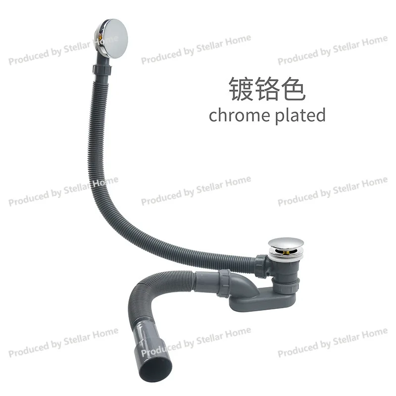 Bathtub Drain Pipe Drain Siphon Drain Hose Slot Pipe Bathtub with Overflow  Bathtub Accessories