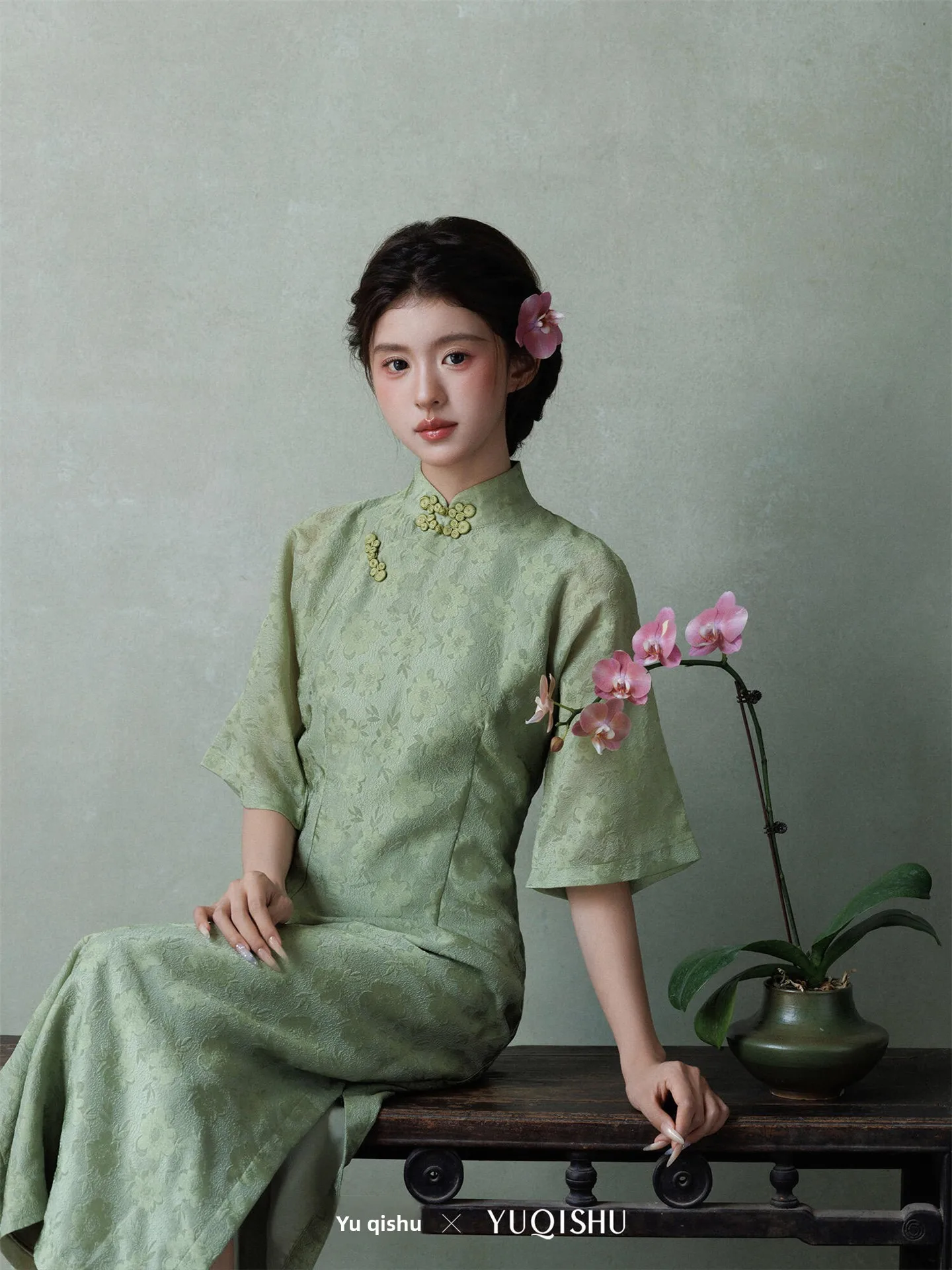 

Ele een Retro Photoaphy Studio Artistic Portrait Clothing Eastern Aesthetic New Chinese Sle for Women
