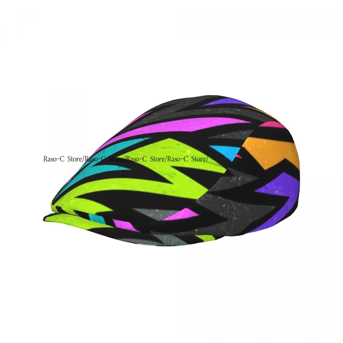 Adult Flat Cap Grunge Geometric Print Unisex British Style Newsboy Cap Ivy Peaked Hat Casual Outdoor Driving Beret Hat
