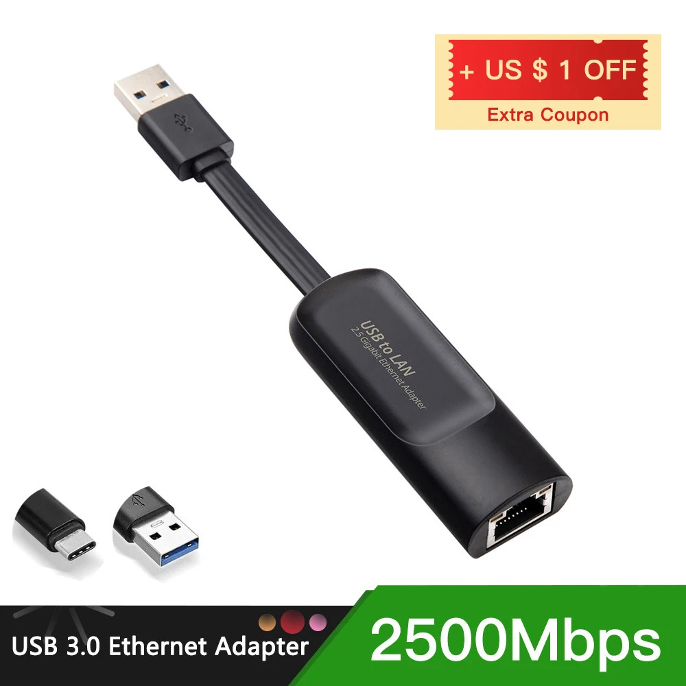 

USB 3,0 Ethernet к RJ45 2,5G Проводной адаптер Type-C конвертер Lan сетевой концентратор для Windows 7/8/10 MAC драйвер бесплатно оптовая продажа