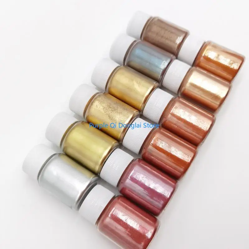 

L21E 12COLORS METALLIC PEIGMENT Порошок слюна порошок мелкий смола пигментный порошок смолы краситель