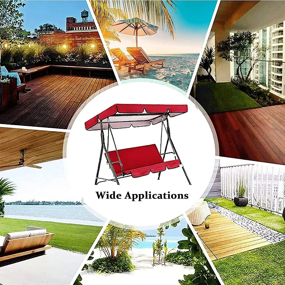 

Kit New Chair Cover Kit 2Pcs Swing Bench Equipment Oxford Cloth Replacement Sun Sun Shade 2Pcs/Set Swing Accessories Waterproof