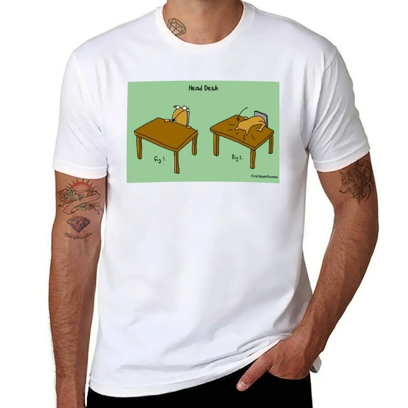 

Футболка Head Desk, мужские футболки с рисунком, забавные футболки, хлопковая футболка