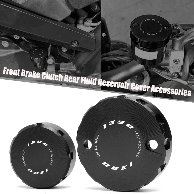 

Motorcycle Aluminum Front Rear Brake Fluid Reservoir Cap Accessories For KTM 1390 Super Adventure R S Evo SAS Duke R GT Evo