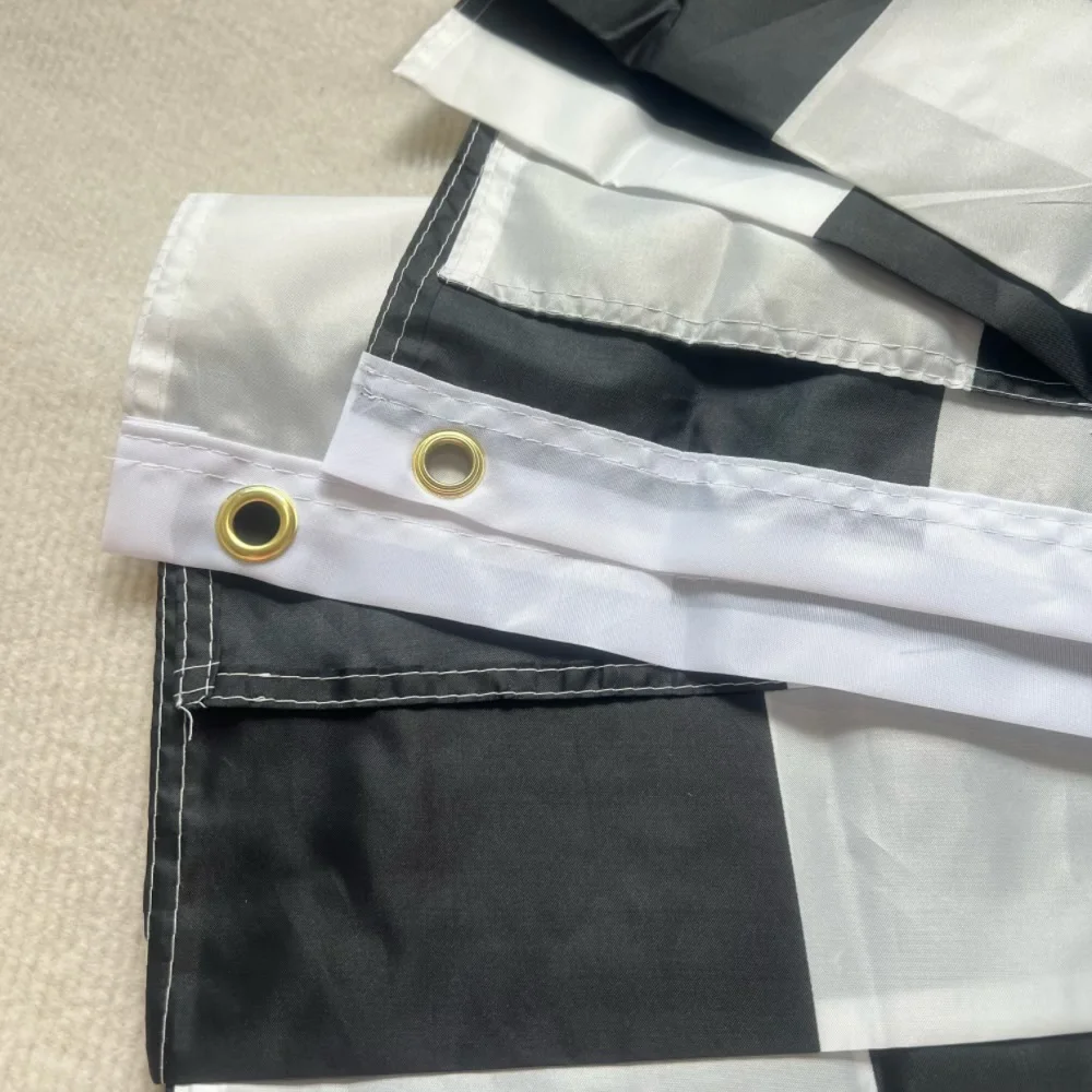 YI XIN Bandera F1 de carreras, poliéster resistente blanco y negro - imagen 4
