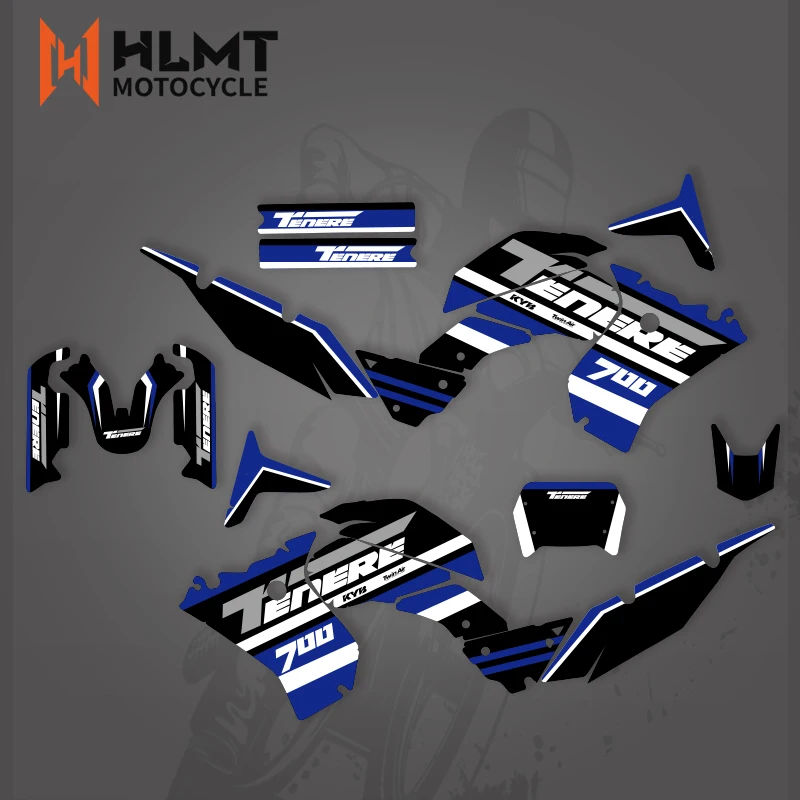 HLMT Custom MotorcycleTeam Graphics Backgrounds Decals Stickers For Yamaha Tenere 700 T7 T700 XTZ700 2019 2020 2021 2022 2023