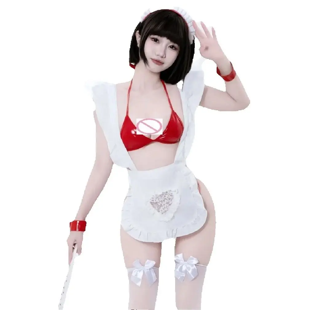 

Новое женское сексуальное прозрачное белье для ролевых игр в стиле горничной с вырезами, открытой спиной и открытой промежностью, пикантный костюм для ролевых игр