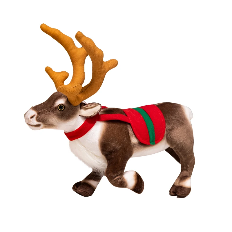 Simulation Reindeer Plush Toy Christmas Deer Doll Xmas Elk Toy Christmas Decorations Merry Christmas New Year Best Gift for Kids