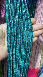 Wholesale Natural Phoenix turquoise 2.5x2.5mm Cut Face Square Length:39cm