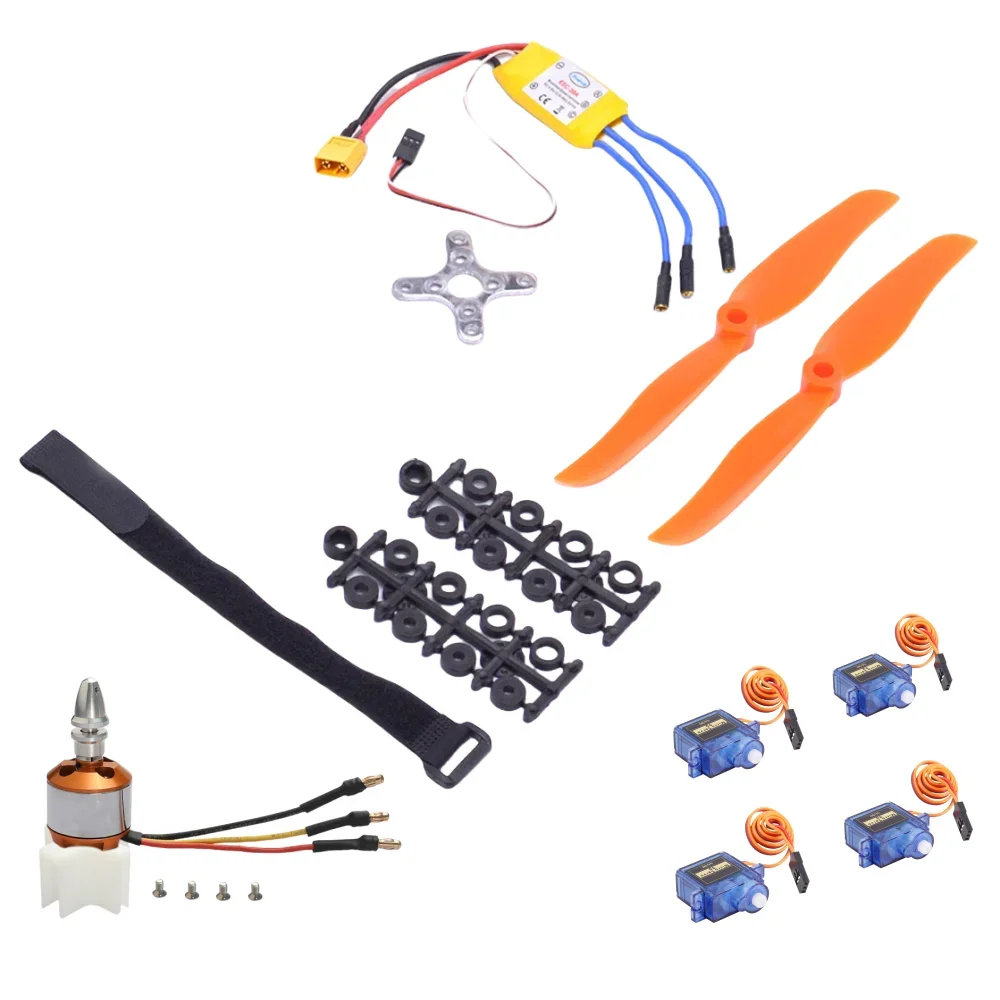 Motor sem escova a2212 2212 1400kv 2200kv 30a esc sg90 9g micro servo hélice de 6 polegadas/8 polegadas para helicóptero de avião de asa fixa rc