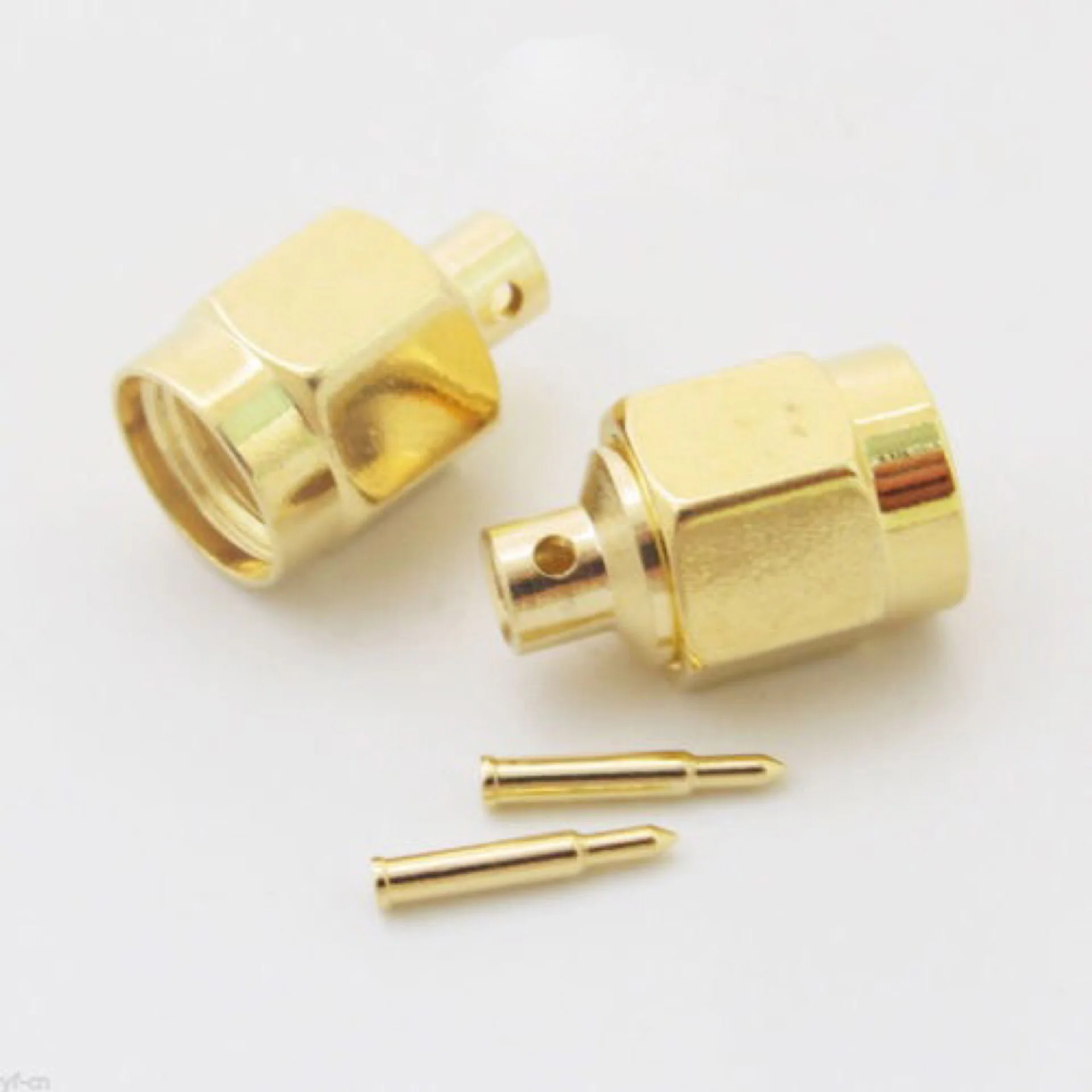 100pcs RF Coaxial SMA Male Internal Thread Needle Welding SFT/SFX-50-2 Semi-steel Semi-flexible RG405 086 Wire Connector