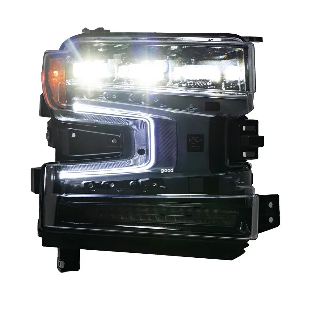 For Chevrolet Silverado 2019-2023 LED Auto Headlights Assembly Three Projector Lens  Replacement Car Front Lamps Accessories