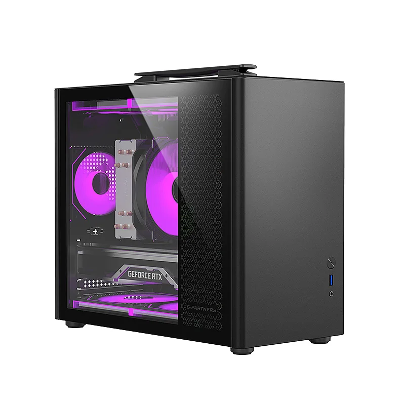 Obudowa PC M5 MATX, płyta główna ITX, zasilacz ATX, obsługa U3, komputer stacjonarny, przenośny, boczna przezroczysta obudowa mini.