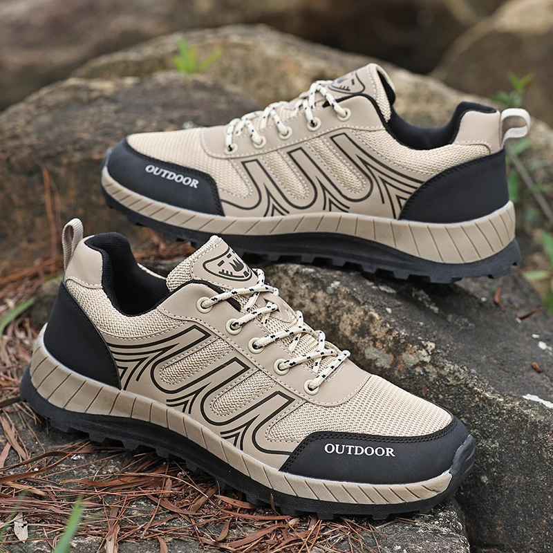 Men Mountaineering Shoes Tactical Hiking Boots Non Slip Durable Outdoor  Anti Collision Hunting Trekking Camping Sports Shoes