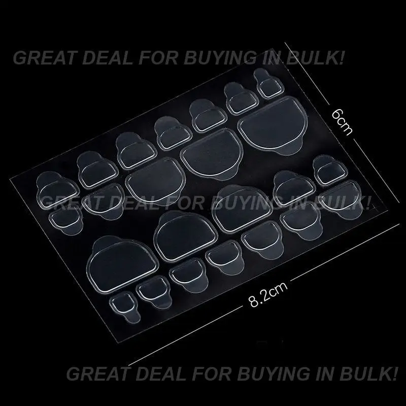 Stiker kuku jari kaki, stiker Gel perekat modis dua sisi tahan lama mudah digunakan