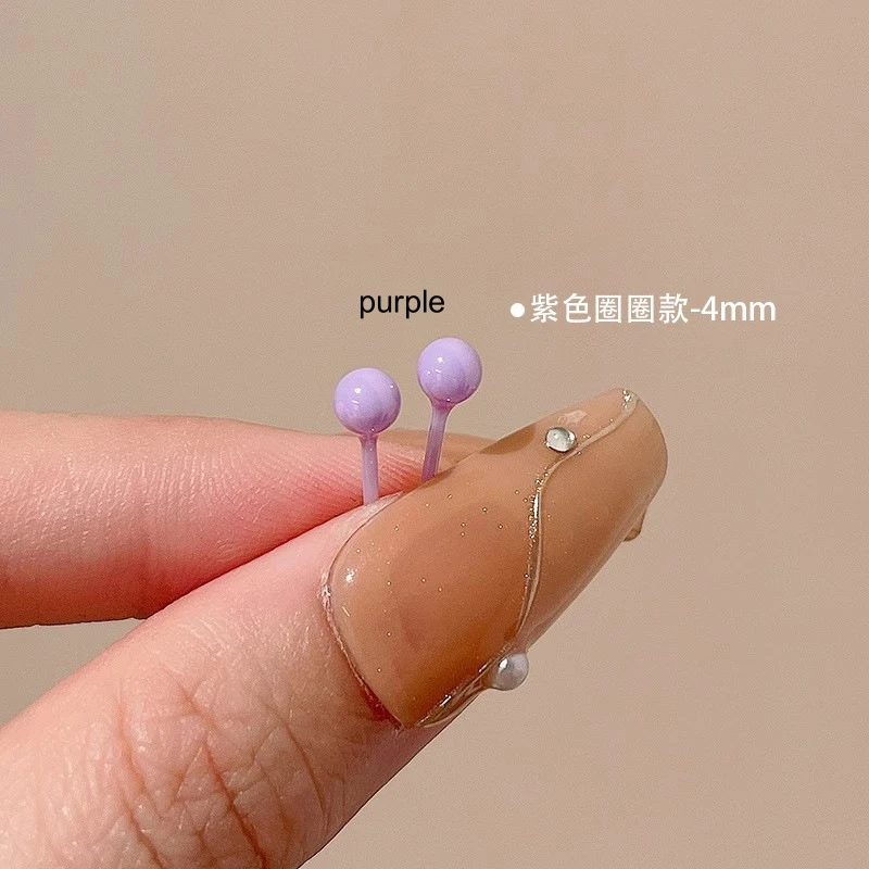 0o0o Ceramic Sweet Stud Earrings Candy Colors For Choices Non-allergic Shiny All Over No Fade Good Quality