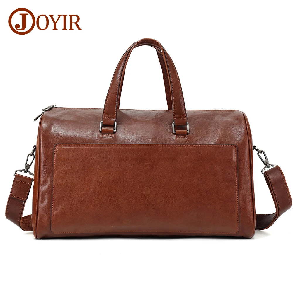 JOYIR-Bolsa de viagem de couro para homens, bolsa de negócios e viagem vintage, mala de viagem casual Weekend, bolsa masculina