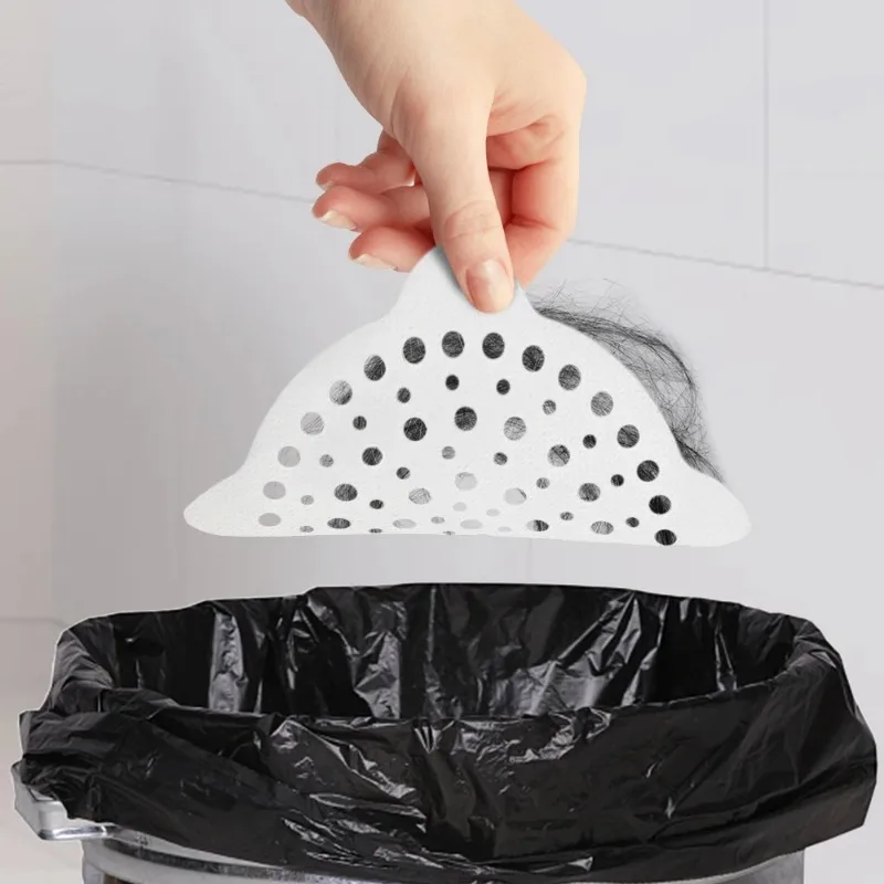 100/5PCS Disposable Floor Drain Stickers Anti-Blocking Filter Kitchen Bathroom Mesh Hair Filter Anti-Block Shower Hair Catcher