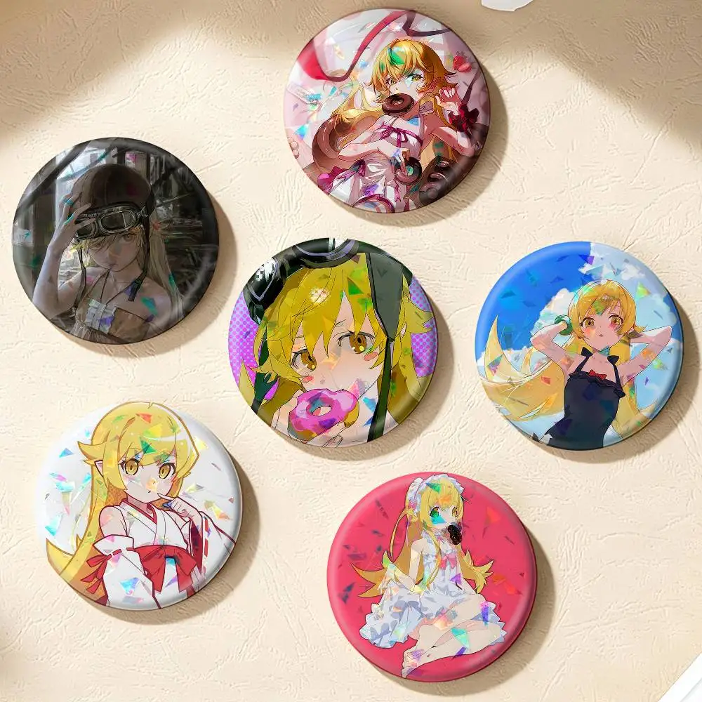 Oshino shinobu monogatari series  75mm 58mm 44mm 25mm Brooch Backpack Hat Pins Accessories Toys Badge