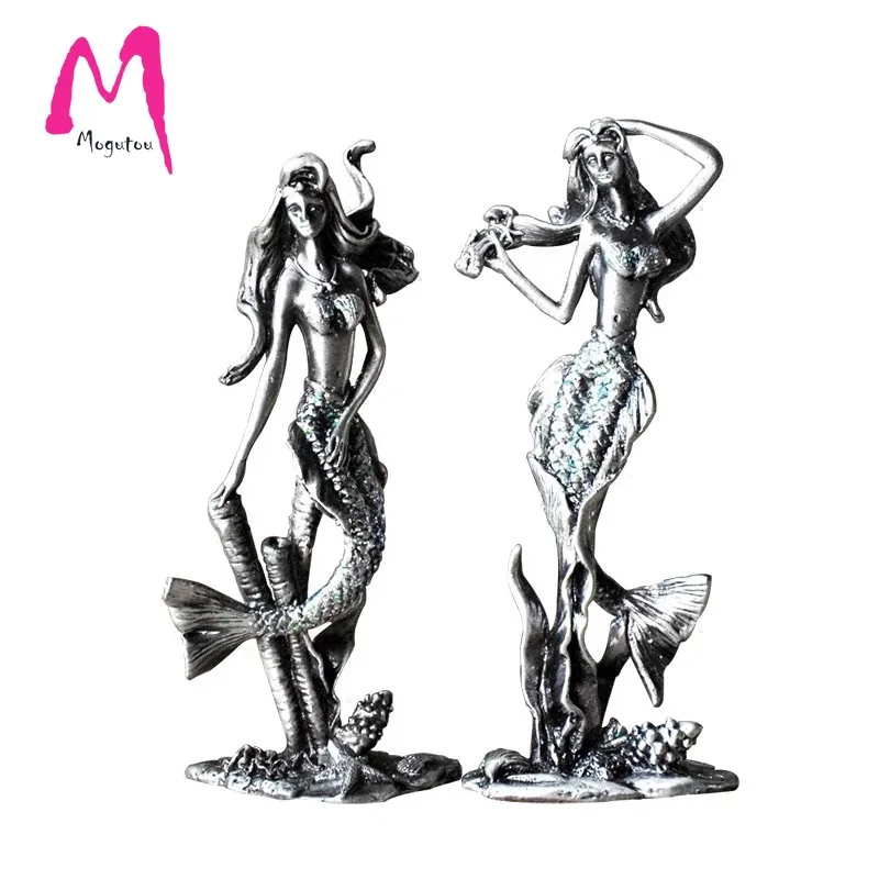 Nordic Mermaid Statue for Home Decoration, Sailor Moon Sculpture, Action Figure, Desktop Figurines Craft