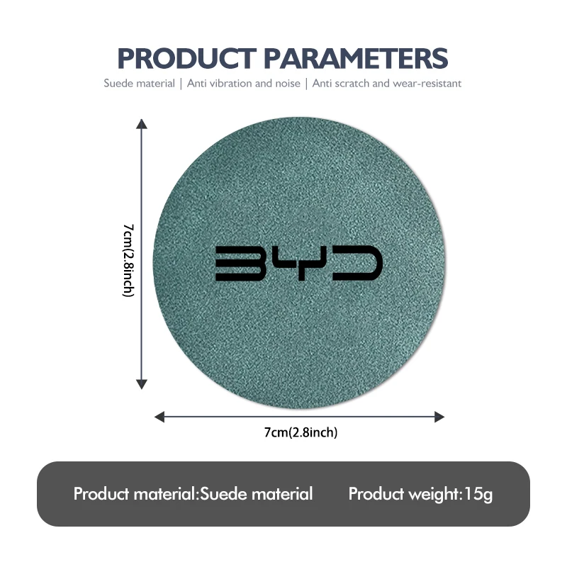 2pcs Car Coaster Anti-slip Mat Sheepskin Water Cup Holder Pad For BYD S6 S8 E5 E6 G6 L3 S7 G7 Tang Song Qing Yuan Han Max - view 6