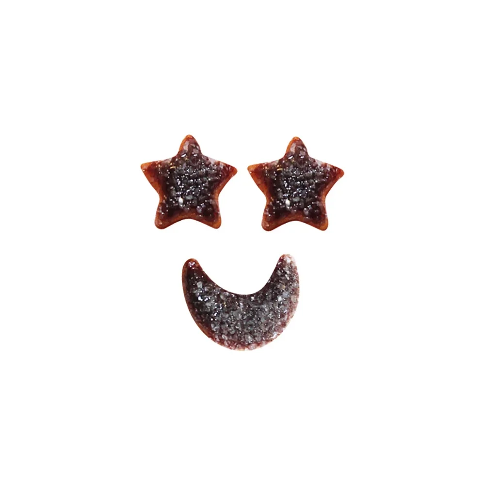 3/6 Uds 1/12 accesorios para casa de muñecas miniaturas estrella forma de luna galletas Mini modelo de postre juguete para decoración de casa de muñecas OB11 bjd