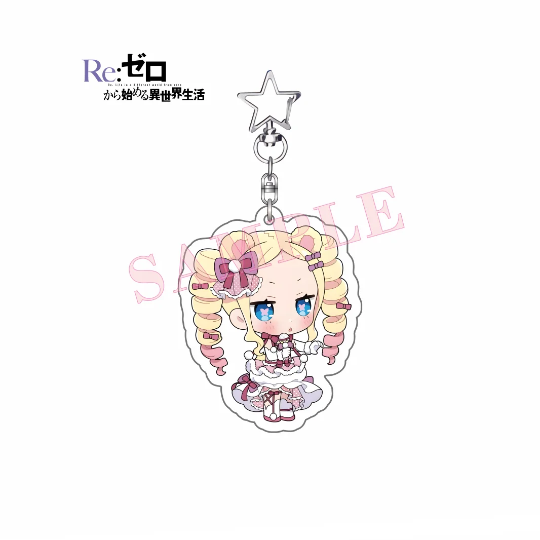 Anime Re:ZERO -Starting Life in Another World 6CM Subaru Natsuki/Emilia/Rem/Puck Acrylic Stand Keychain Bag charm Gifts