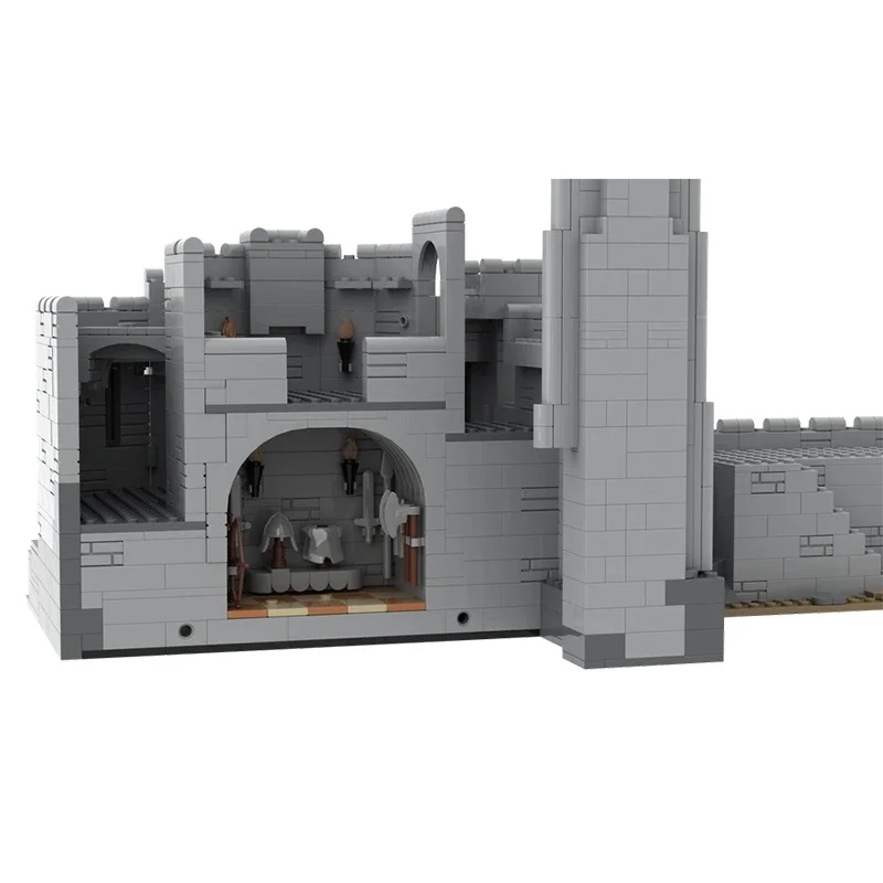 Die Ringe Film Helms Deep MOC Bausteine Architektur Schloss Modell DIY Montage Technologie Ziegel Sammlung Spielzeug Geschenke