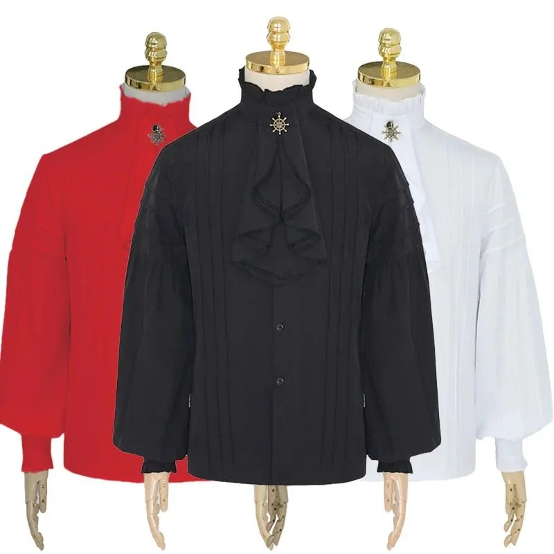 

2025 Europe and USA Spring and Fall Renaissance Costume Shirts for Men and Women,medieval Steampunk Pirate Camisa Party Clothes
