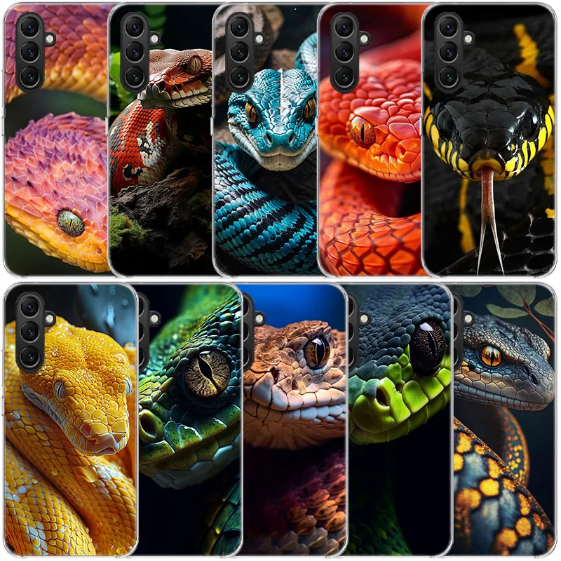 Forest Vipers And Pythons Clear Phone For Samsung Galaxy A52S A42 A32 A22 A12 A02S A70 A50 A40 A30 A20 A20E A71 A51 A41 A31 A10